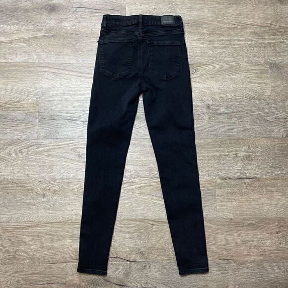 American Eagle Jeans Womens Sz 2 Black Highest Rise Jegging Stretch - Picture 4 of 8